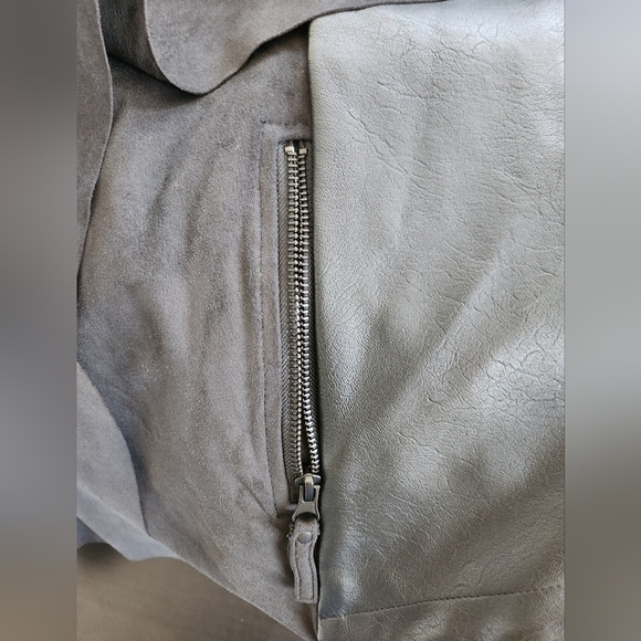 Apt. 9 Womens Black  Faux Leather Jacket size Small - Picture 3 of 9